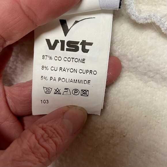 Vist 412 Futura Sweater Italian Ski Gear Sparkly Cotton Fleece Sweater Size 12 - Picture 9 of 12